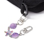 Ocean Theme Alloy Enamel Link Purse Strap Extenders, Shell & Starfish Purse Extension Chains with Swivel Clasp