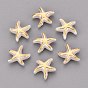 Cuentas de plástico ccb, estrella de mar, metal dorado enlaced