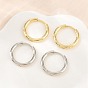 Brass Huggie Hoop Earrings Earrings, Round, Rack Plating, Long-Lasting Plated, Cadmium Free & Lead Free