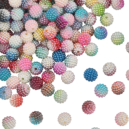 Имитация жемчуга акриловые, Берри бисера, комбинированные бисером, круглые