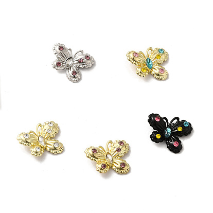 Подвески из сплава, со стеклом, без свинца и без кадмия, очарование бабочки