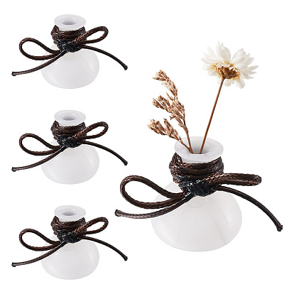 5 шт. миниатюрные стеклянные вазы-бутылки с полиэфирным шнуром, аксессуары для кукольного домика в микроландшафтном саду, декорации реквизита для фотосъемки