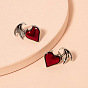Fashion Devil Wing Heart-shaped Wing Earrings - Vintage Punk Love Earrings