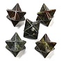 Natural Dragon Blood Beads, No Hole/Undrilled, Merkaba Star