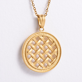 Винтажные панк-богемные ожерелья из нержавеющей стали с китайским узлом для женщин и мужчин