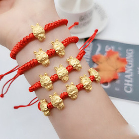 Rabbit Zodiac Bracelet - Fashionable Rabbit Bracelet, Red Rope Bracelet.
