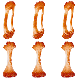 6Pcs 2 Styles PVC Model Food Bone Display Decoration, for Home Office Desktop Decoration