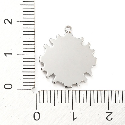 304 Stainless Steel Pendant Cabochon Settings, Sun