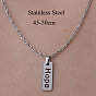201 Stainless Steel Word Hope Pendant Necklace
