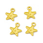 Rack Plating Alloy Charms, Cadmium Free & Lead Free & Nickle Free, Star