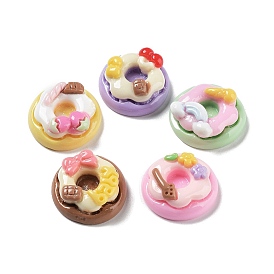 Opaque Resin Imitation Food Decoden Cabochons, Donut