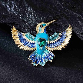 Булавки с птичьей эмалью, штыри отворотом сплава горного хрусталя для одежды рюкзака