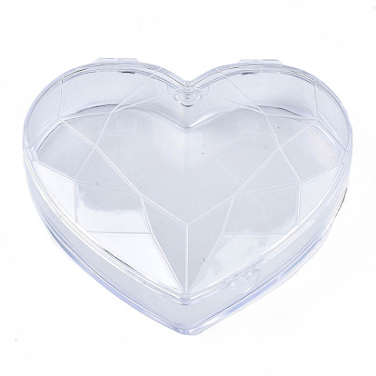 Polystyrene Bead Storage Containers, with Cover, for Jewelry Beads Small Accessories, Heart