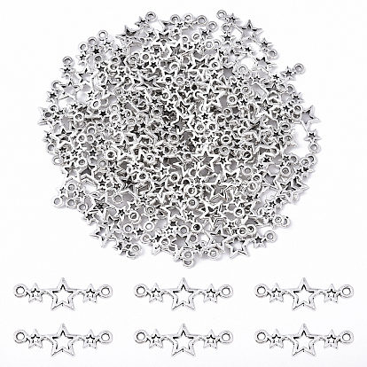 100 шт. подвески из сплава в тибетском стиле, ссылки с тройной звездой, никель