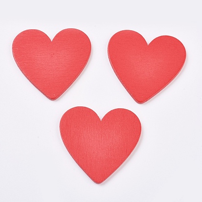 Wood Cabochons, Heart