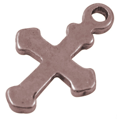 Подвески из сплава , без кадмия и без свинца, крестик, 19x12.5x1.5 мм, отверстие : 2 мм