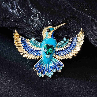 Булавки с птичьей эмалью, штыри отворотом сплава горного хрусталя для одежды рюкзака