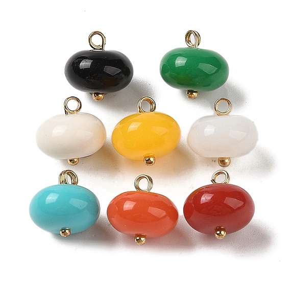 Акриловые подвески, с медными петлями, плоско-круглые