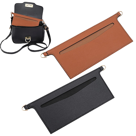2шт. 2 цветов, вставки для органайзера из микрофибровой ткани, со сплавочной фурнитурой, прямоугольные, золотой свет