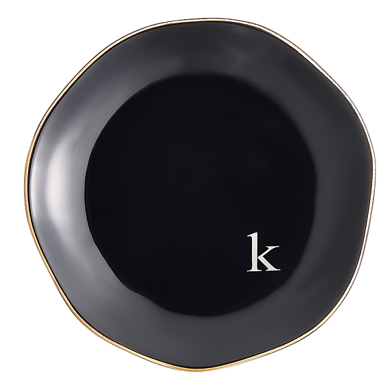 Круглое керамическое блюдо для украшений, ювелирная тарелка, лоток для хранения колец, , серьга