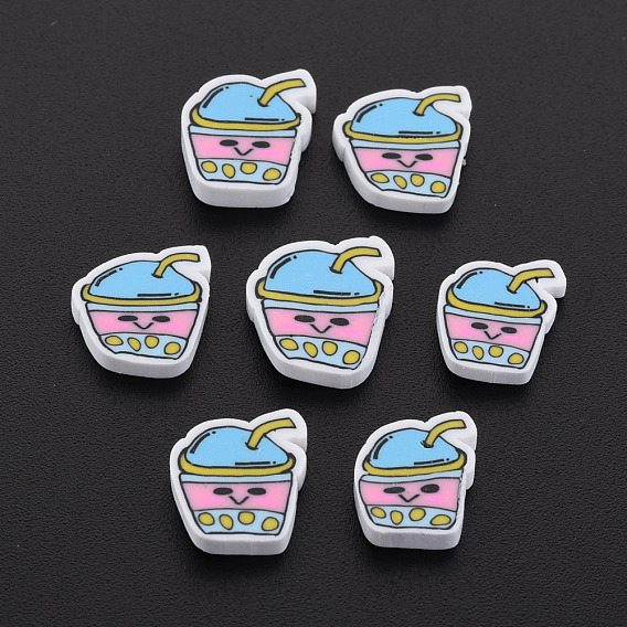Handmade Polymer Clay Cabochons, Polymer Clay Slices for Resin Crafts & DIY Projects, Drink