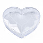 Polystyrene Bead Storage Containers, with Cover, for Jewelry Beads Small Accessories, Heart