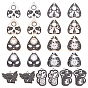 22Pcs 11 Styles Alloy Enamel Pendants, Cup with Ghost/Bat & Heart & Book