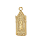 304 Stainless Steel Pendants, Chruch with Virgin Mary Charms, Ion Plating(IP)