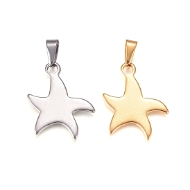 304 Stainless Steel Pendants, Starfish