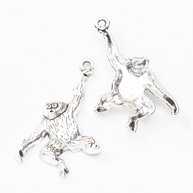 Pendentifs en alliage de style tibétain, singe
