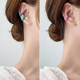 Handmade candy-colored cute ear clips - simple, fashionable, no ear holes.