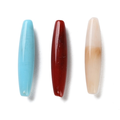 Непрозрачные акриловые бусины, два тона, двухконусные