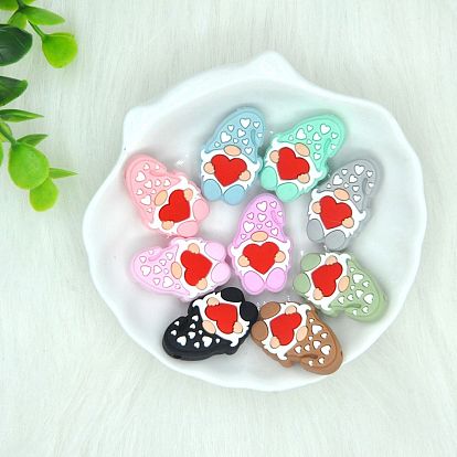 Santa Claus Food Grade Eco-Friendly Silicone Focal Beads