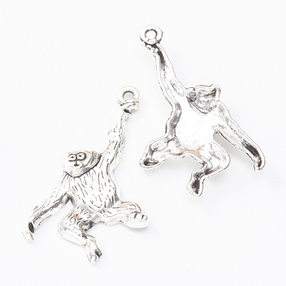 Pendentifs en alliage de style tibétain, singe