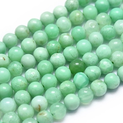 Natural Chrysoprase
 Beads Strands, Round