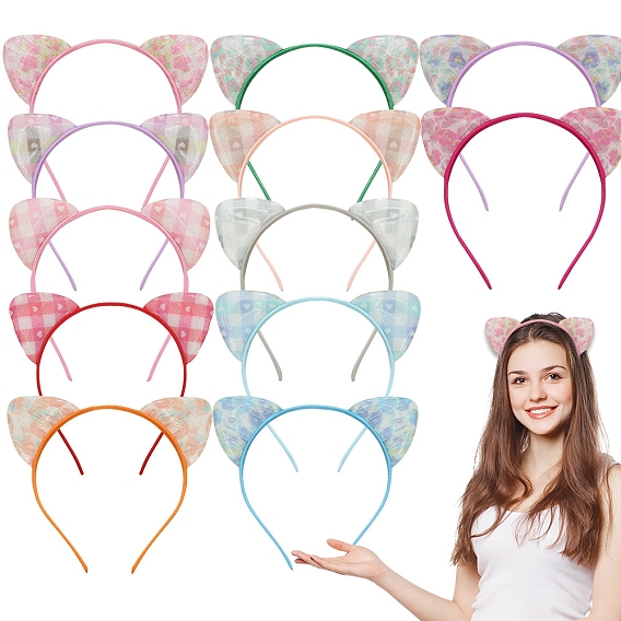 Симпатичные кошачьи ушки, тканевые ленты для волос, аксессуары для волос для девочки