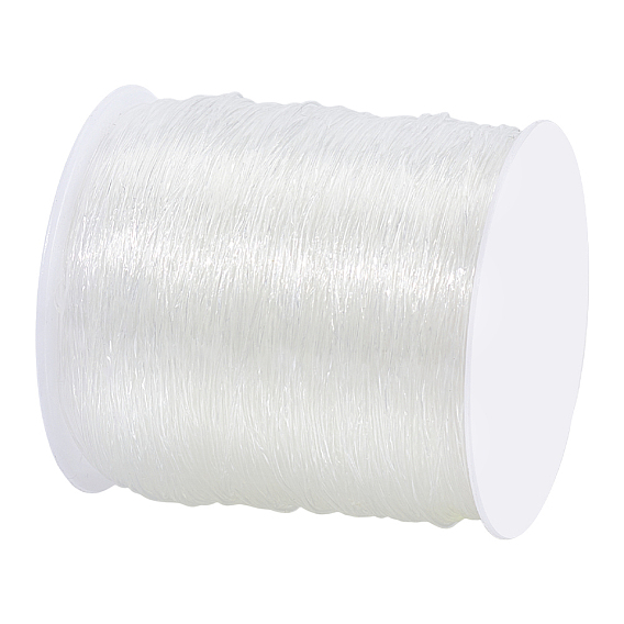 Плоская эластичная кристаллическая струна, эластичная нить для бисера, для изготовления эластичного браслета, 0.8 мм, около 100 м / рулон