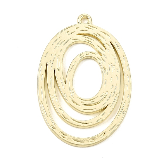 Alloy Pendants, Swirl Oval Charms, Rack Plating, Cadmium Free & Nickel Free & Lead Free