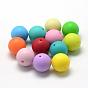 Food Grade Eco-Friendly Silicone Focal Beads, Chewing Beads For Teethers, DIY Nursing Necklaces Making, Round