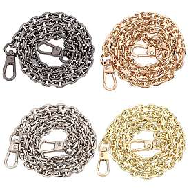 PandaHall Elite Iron Cable Chain Bag Handles, with Alloy Swivel Clasps, for Bag Straps Replacement Accessories