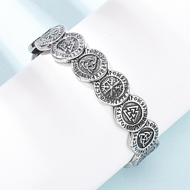 Браслеты-манжеты из хирургической нержавеющей стали викинг, круглые