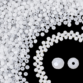 1500 шт гальванические стеклянные бусины нити, имитация нефрита, гальваническое покрытие, граненые, рондель