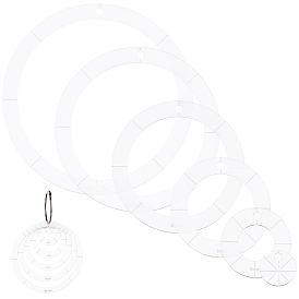 7Pcs 7 Styles Acrylic Quilting Template, Cutting Guide, Sewing Tools, Clear