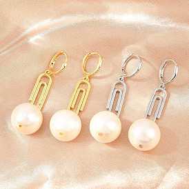 Скрепка с круглыми латунными серьгами-кольцами, с гальваническим стеклом, без кадмия и без свинца, долговечный, стойки покрытие