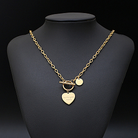 Подвеска в форме сердца из нержавеющей стали, цепочка или ожерелье для женщин на каждый день