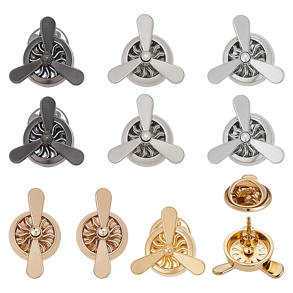 10 шт. 5 стили броши-булавки из цинкового сплава, пропеллер самолета