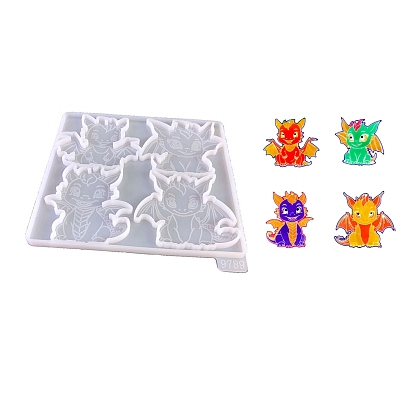 Flying Dragon DIY Silicone Pendant Molds, Decoration Making, Resin Casting Molds, For UV Resin, Epoxy Resin Jewelry Making