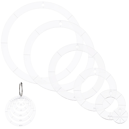 7Pcs 7 Styles Acrylic Quilting Template, Cutting Guide, Sewing Tools, Clear