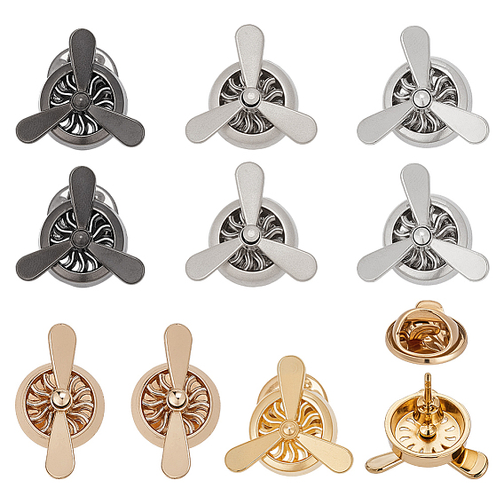 10 шт. 5 стили броши-булавки из цинкового сплава, пропеллер самолета