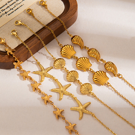 304 браслеты из нержавеющей стали ссылка для женщин, золотые